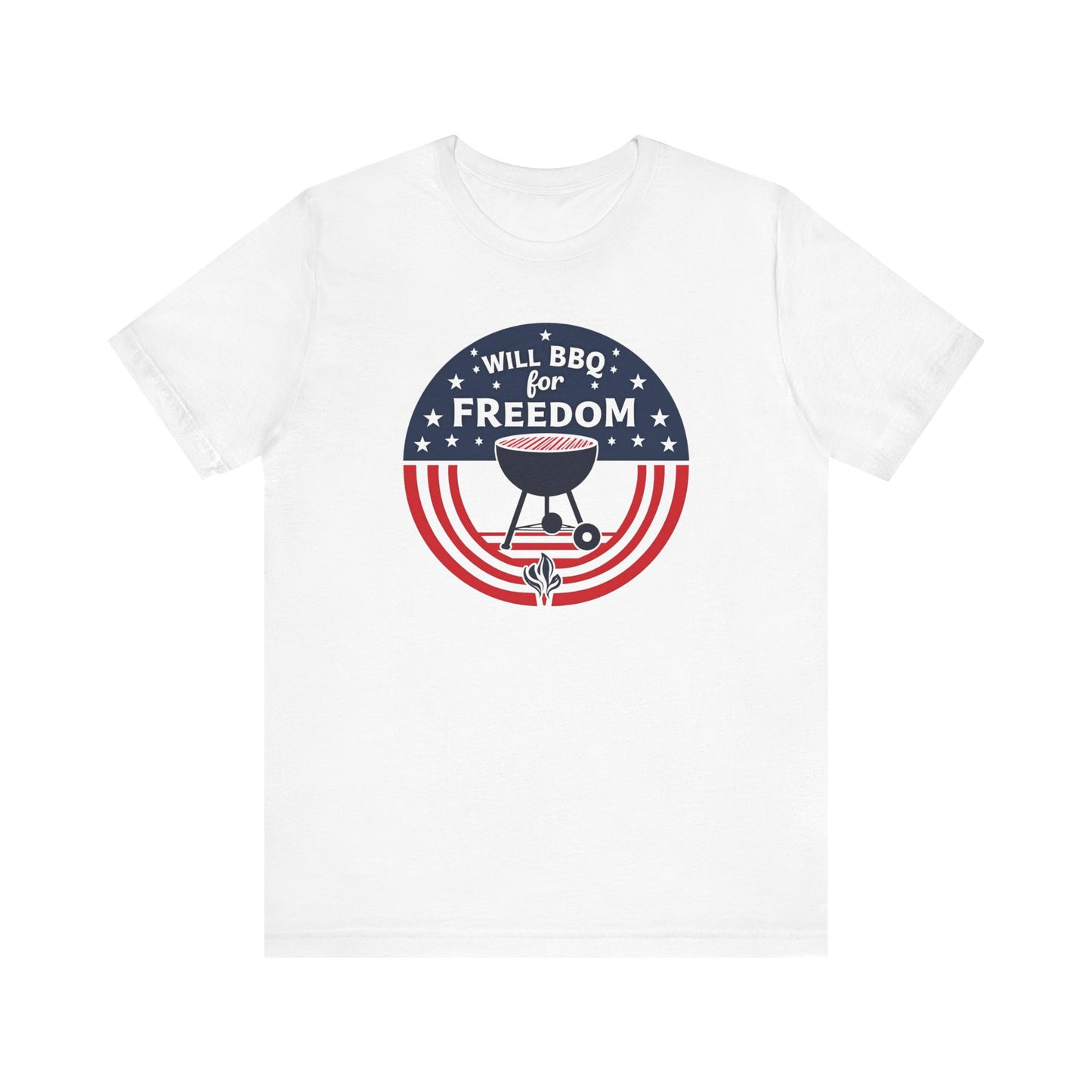 BBQ Freedom Tee | Unisex Jersey Shirt, Grill Lover Gift, 4th of July Shirt, Summer BBQ Apparel, Freedom Celebration Top