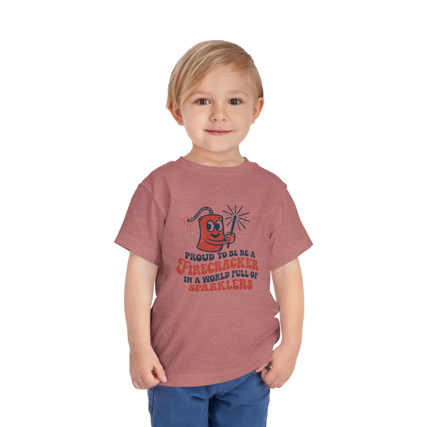 Proud to be a Firecracker Shirt, Kids Summer Apparel Celebration Tee