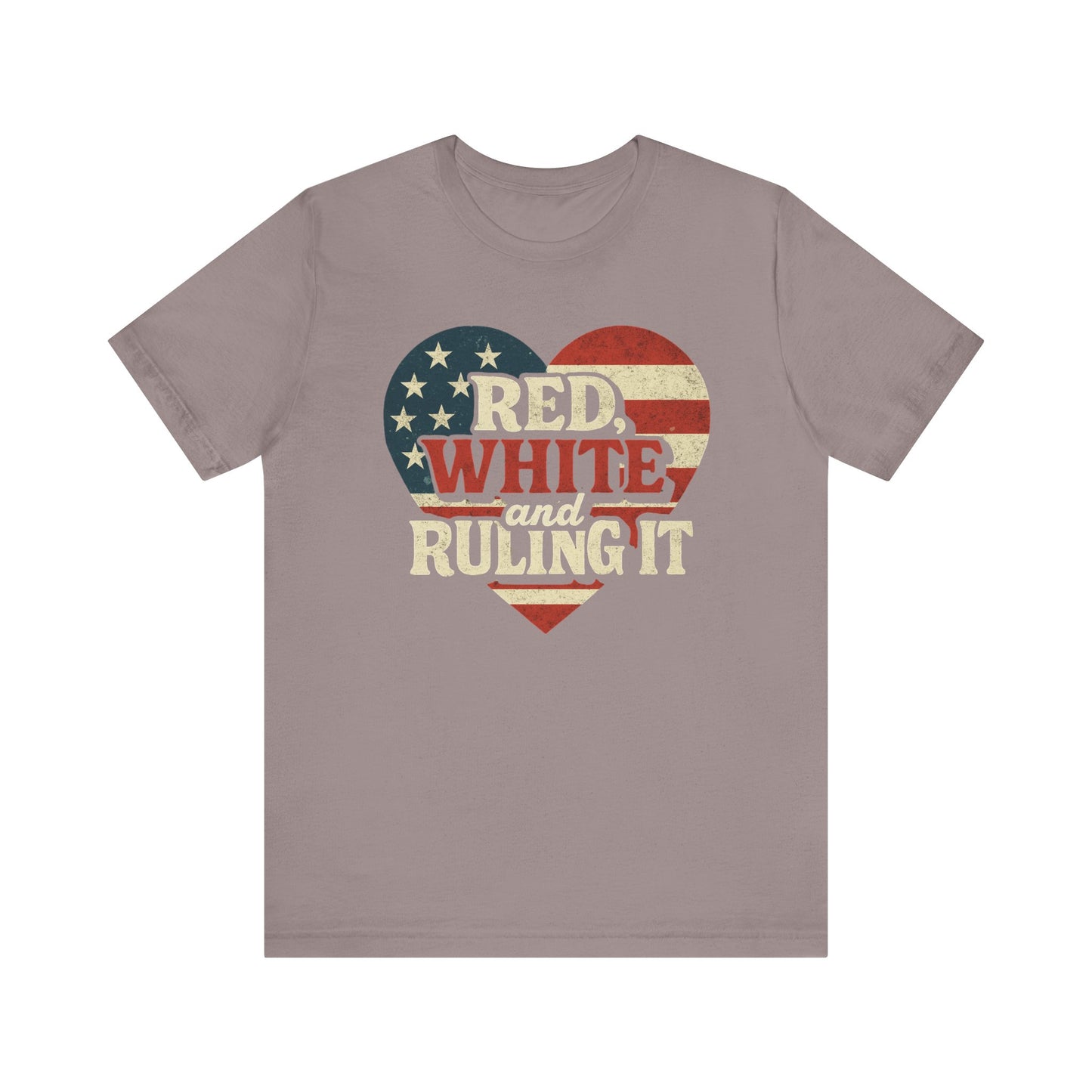 Red, White and Ruling it! Patriotic Heart Tee