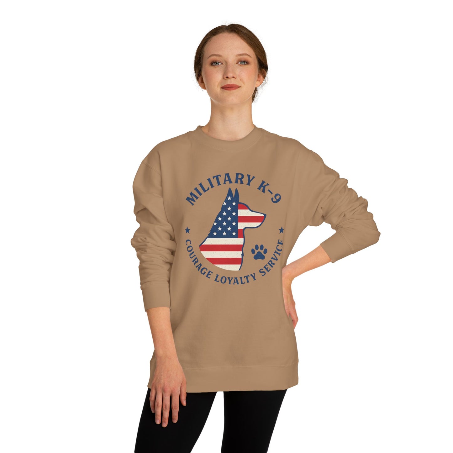 Military K9 Crewneck Sweatshirt