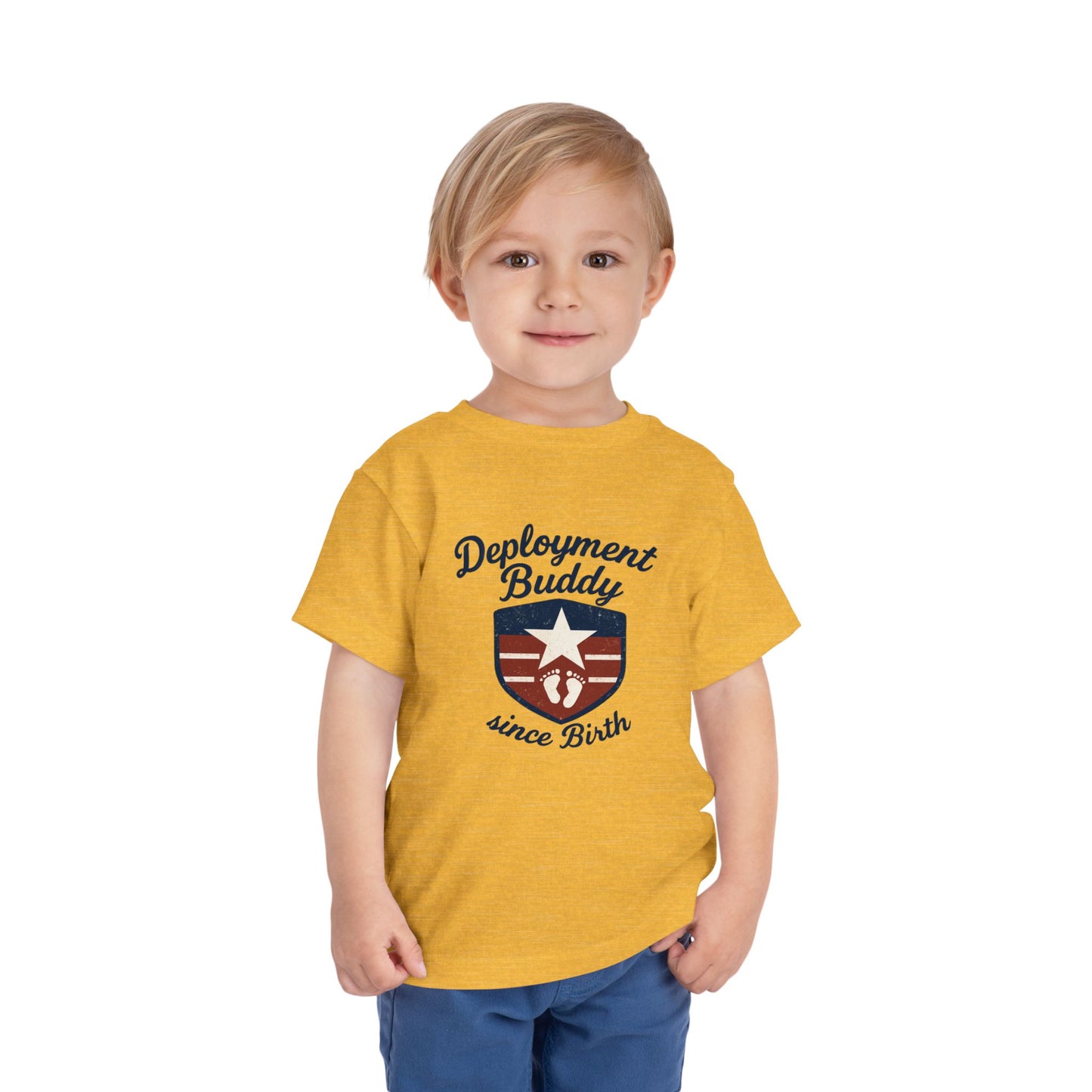 Toddler Deployment Buddy Tee, Cute Kids Shirt, Gift for Military Families, Birthday Outfit, Deployment Celebration Tee