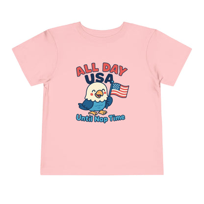 All Day USA Until Nap Time - Cute Kids Shirt