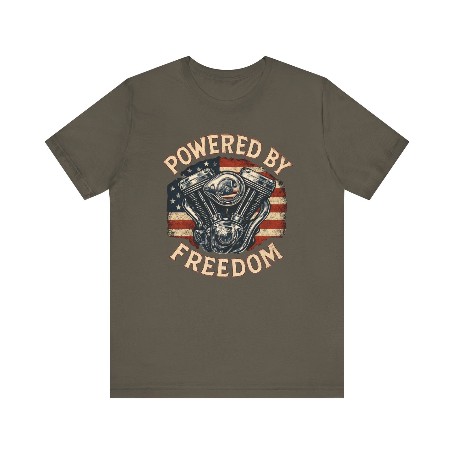 Bikers Patriot Powered By Freedom - Unisex Jersey Short Sleeve