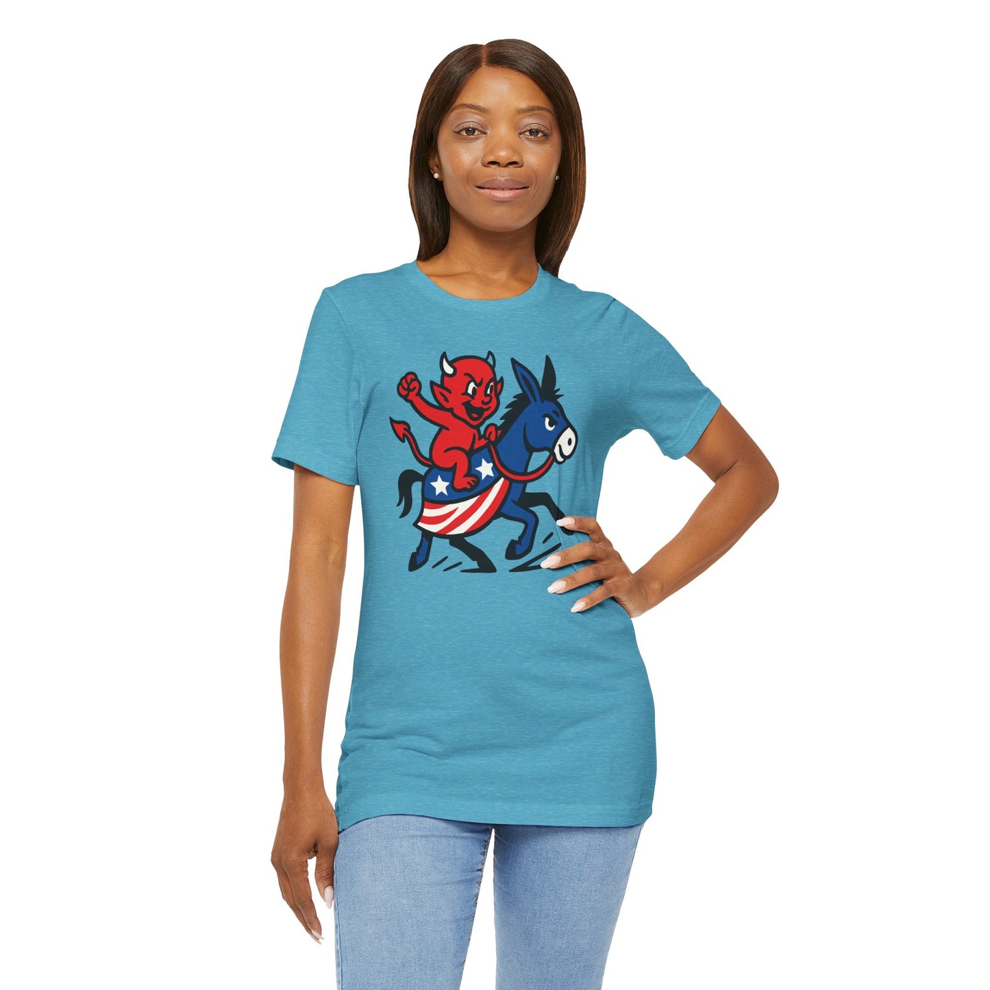 The devil is a donkey, Funny Election Shirt, Graphic Tee for All Occasions, Political Humor T-Shirt
