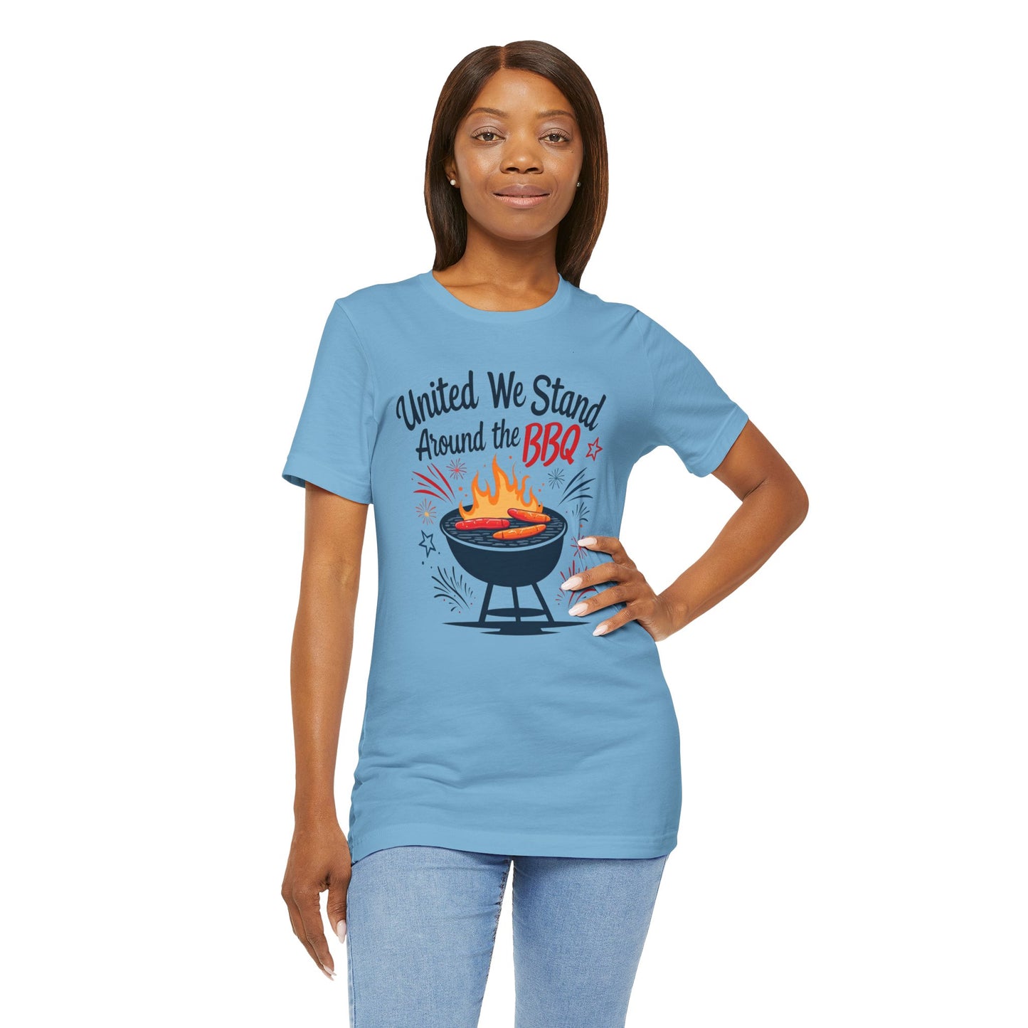 United We Stand Around the BBQ Tee, Perfect for BBQ Lovers