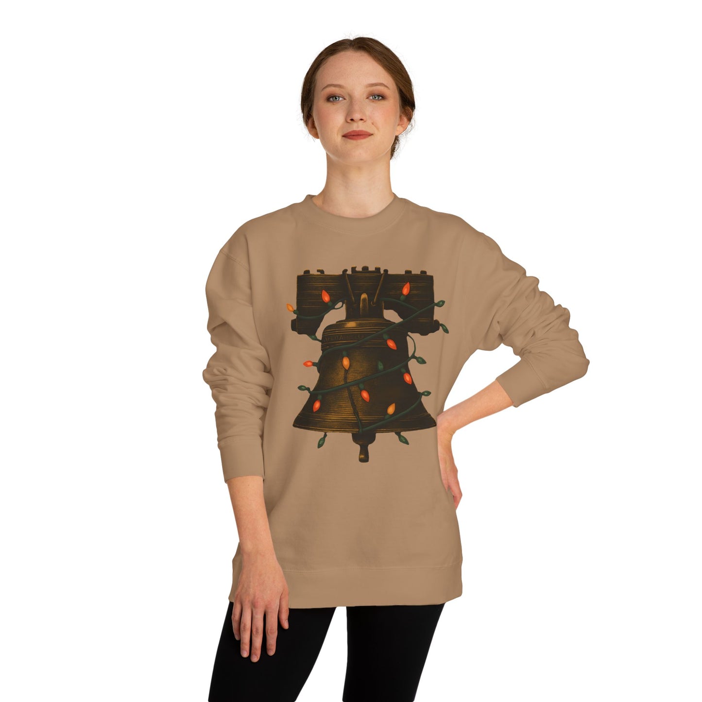 Lights & Liberty Bell Christmas Crewneck Sweatshirt