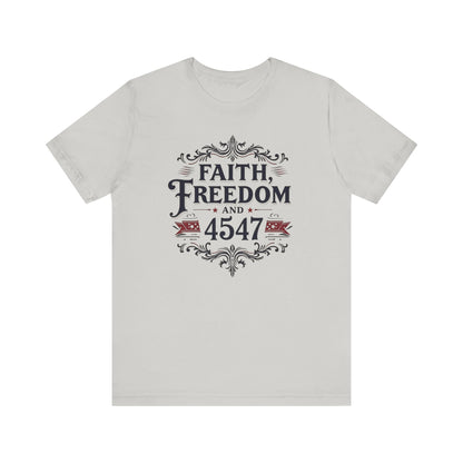 Faith and Freedom Unisex Tee | Inspirational Shirt, Casual Wear, Graphic Tee, Gift for Him, Women’s Fashion, Everyday Comfort