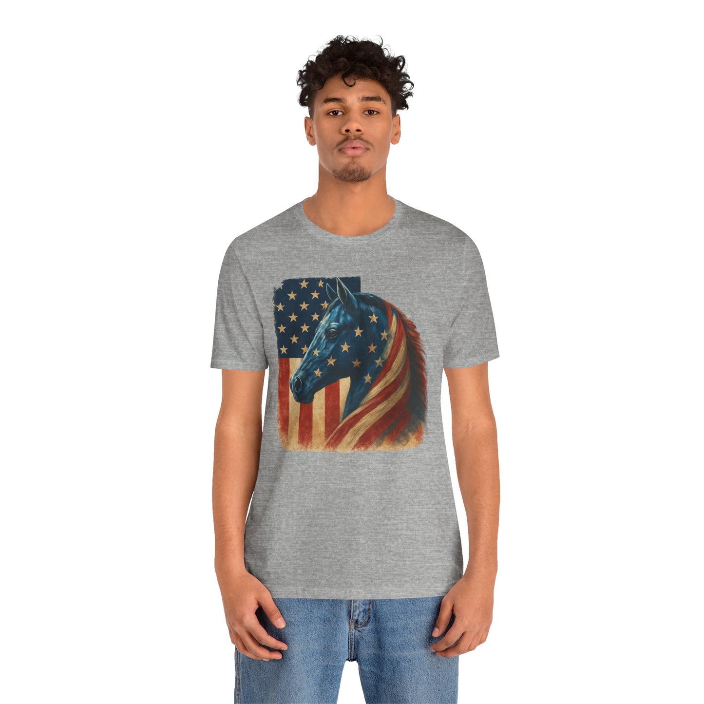Patriotic Horse Lover T-Shirt — USA Equestrian Tee
