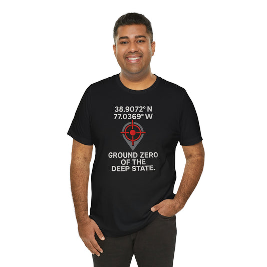 Deep State Coordinates Unisex Tee, Casual Graphic Tee, Unique Gift