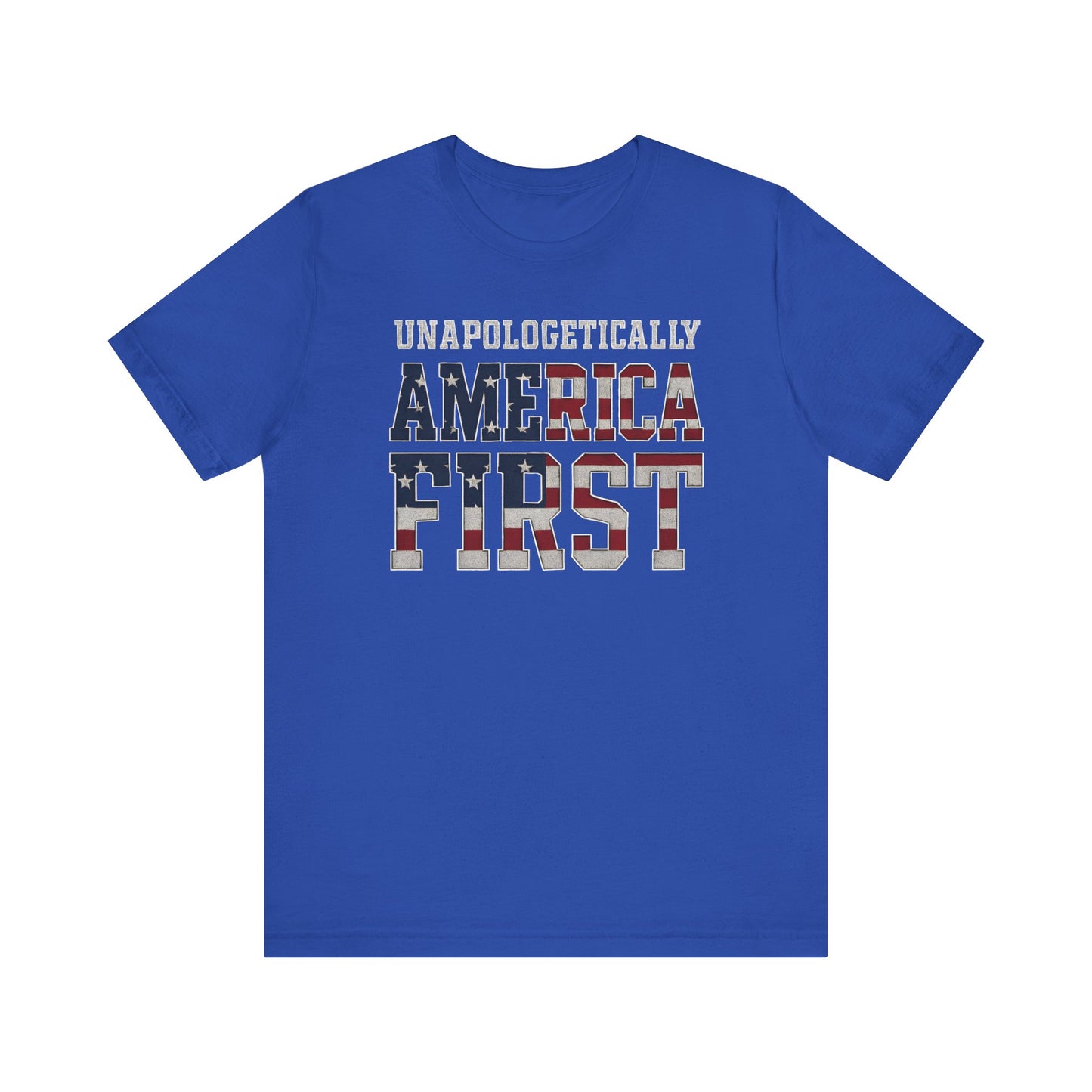 America First Unisex Tee | Patriotic Short Sleeve Shirt