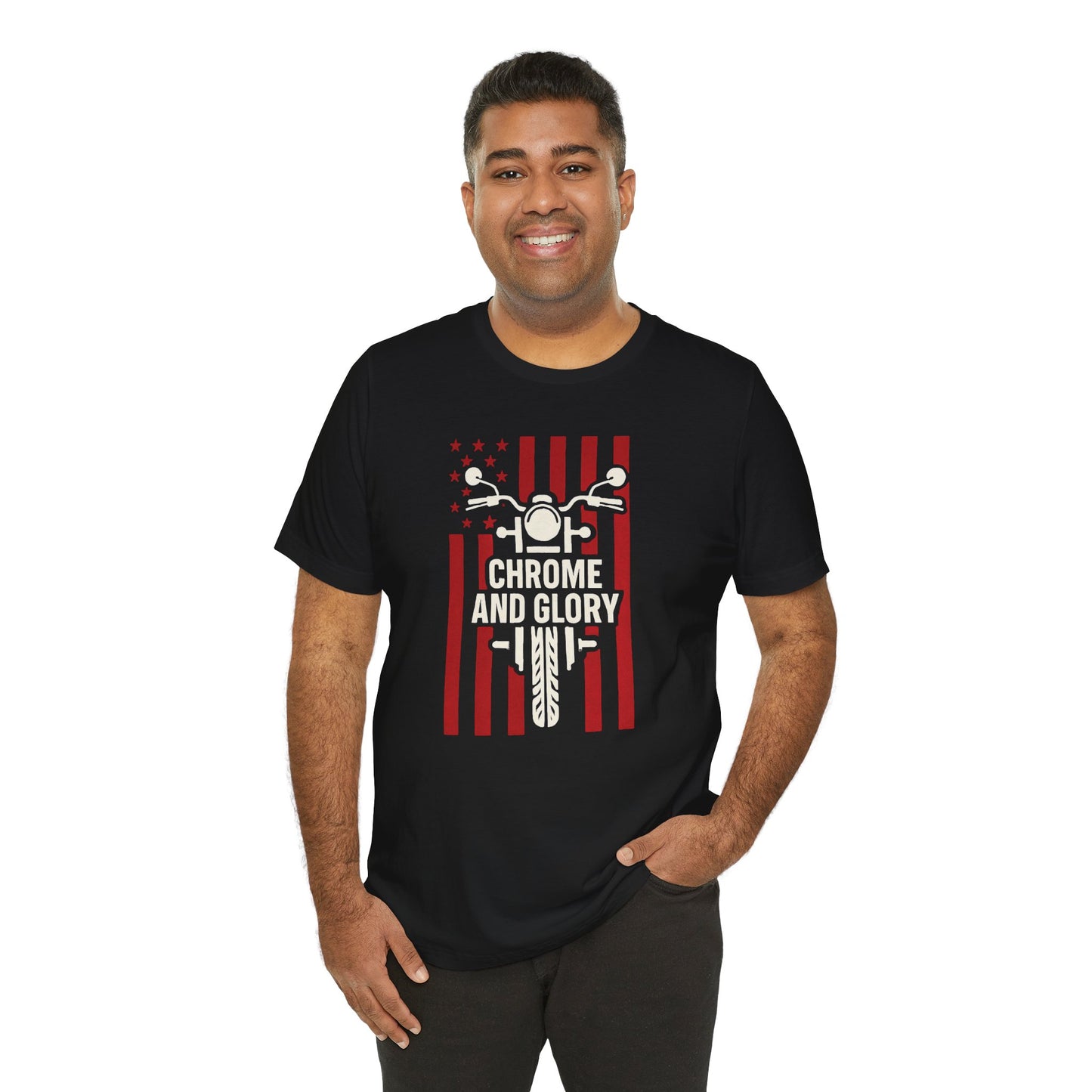 Chrome & Glory Patriotic Graphic Tee - Unisex Jersey Short Sleeve Shirt