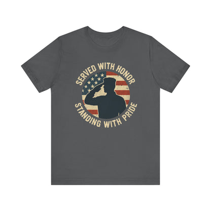 Served with Honor  American Flag Tribute T-Shirt
