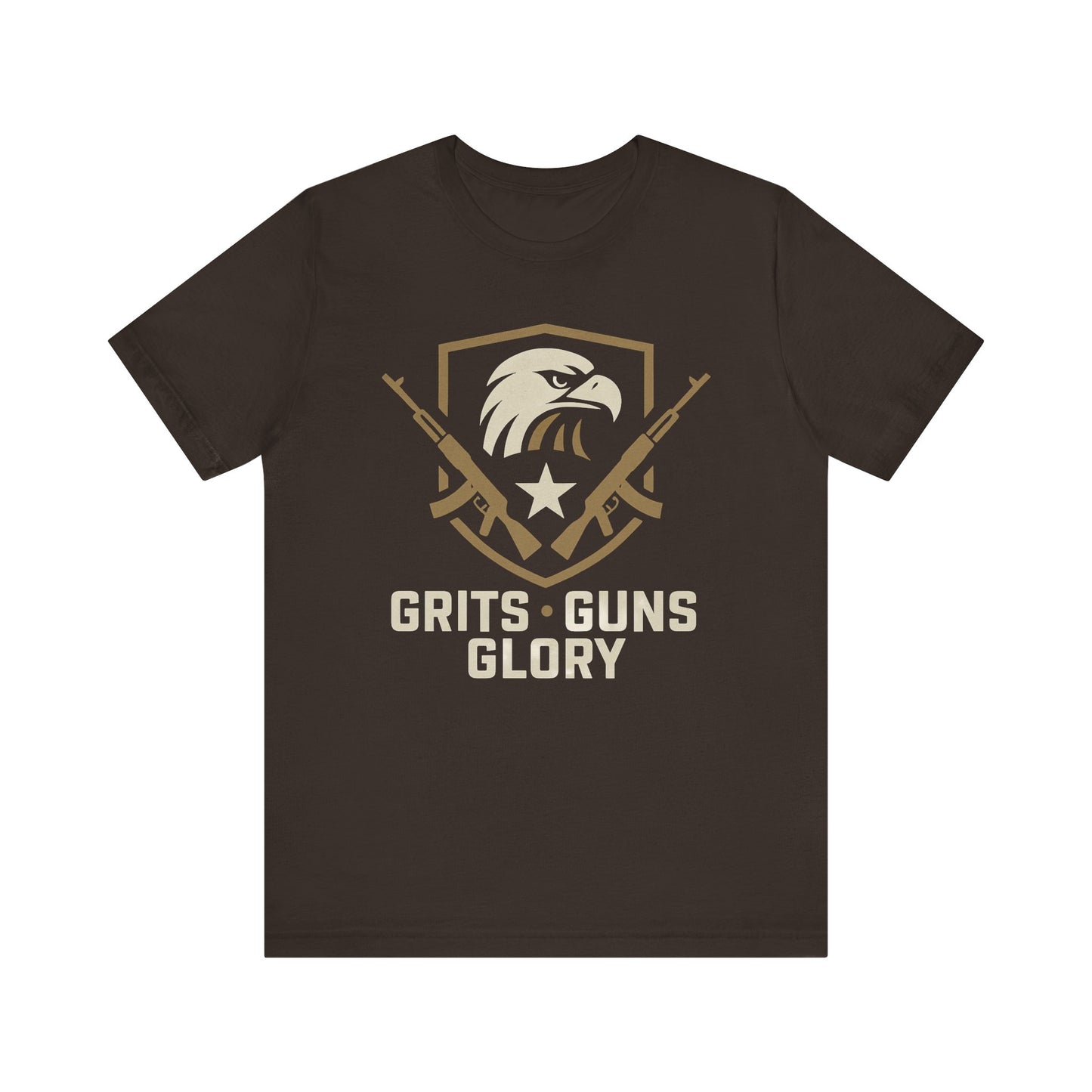 Grits Guns Glory Tee - Gift for Militant Enthusiasts, Patriot Apparel