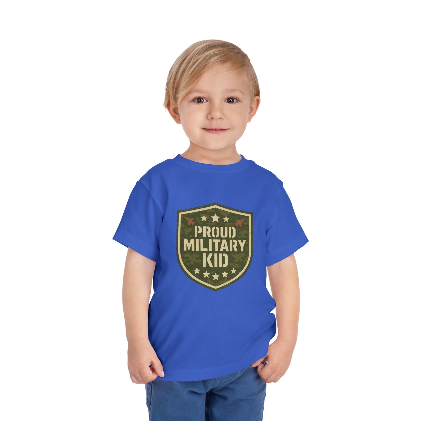 Proud Military Kid Toddler Tee, Kids Clothing, Military Family Gift, Short Sleeve Shirt, Patriotic Toddler Outfit, Boys and Girls Apparel