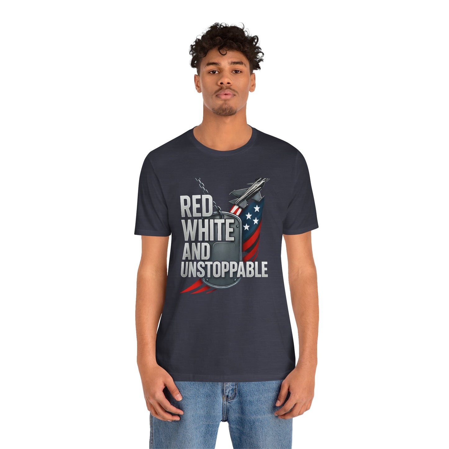 Red, White, and Unstoppable Graphic T-Shirt