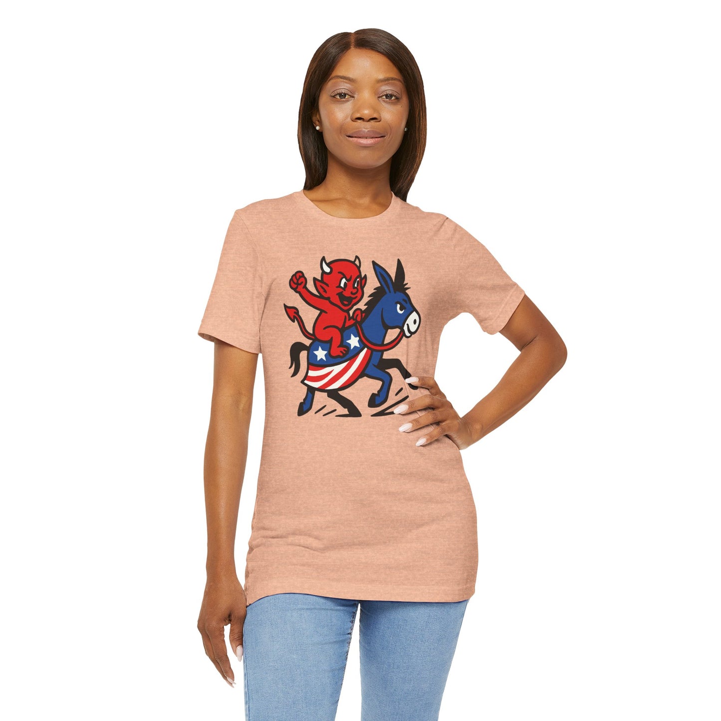 The devil is a donkey, Funny Election Shirt, Graphic Tee for All Occasions, Political Humor T-Shirt