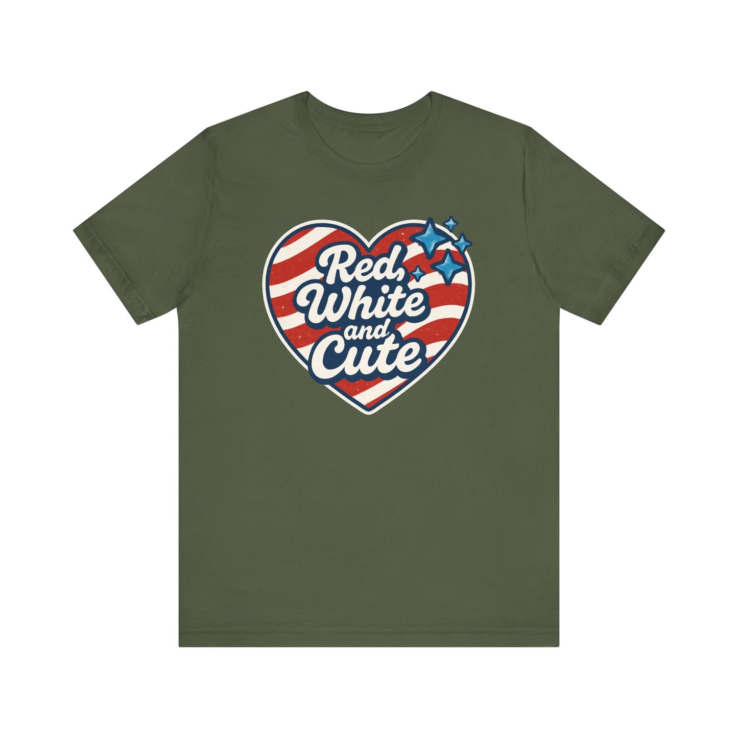 Red, White and Cute Patriotic Summer Shirt