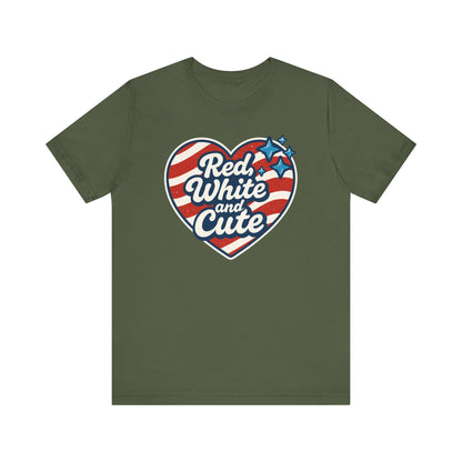 Red, White and Cute Patriotic Summer Shirt