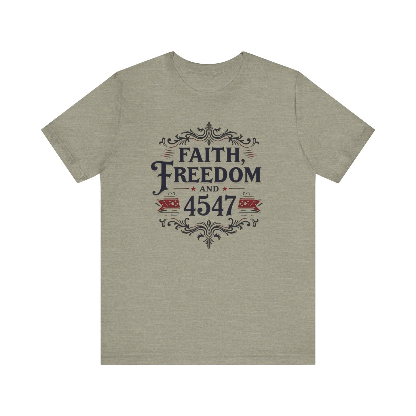 Faith and Freedom Unisex Tee | Inspirational Shirt, Casual Wear, Graphic Tee, Gift for Him, Women’s Fashion, Everyday Comfort