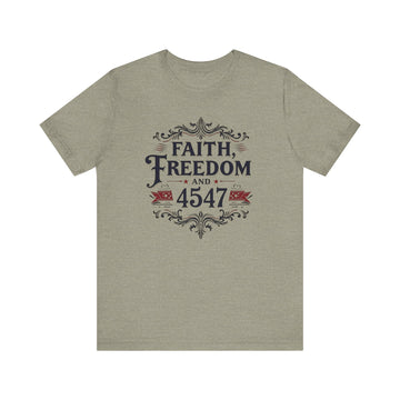Faith and Freedom Unisex Tee | Inspirational Shirt, Casual Wear, Graphic Tee, Gift for Him, Women’s Fashion, Everyday Comfort