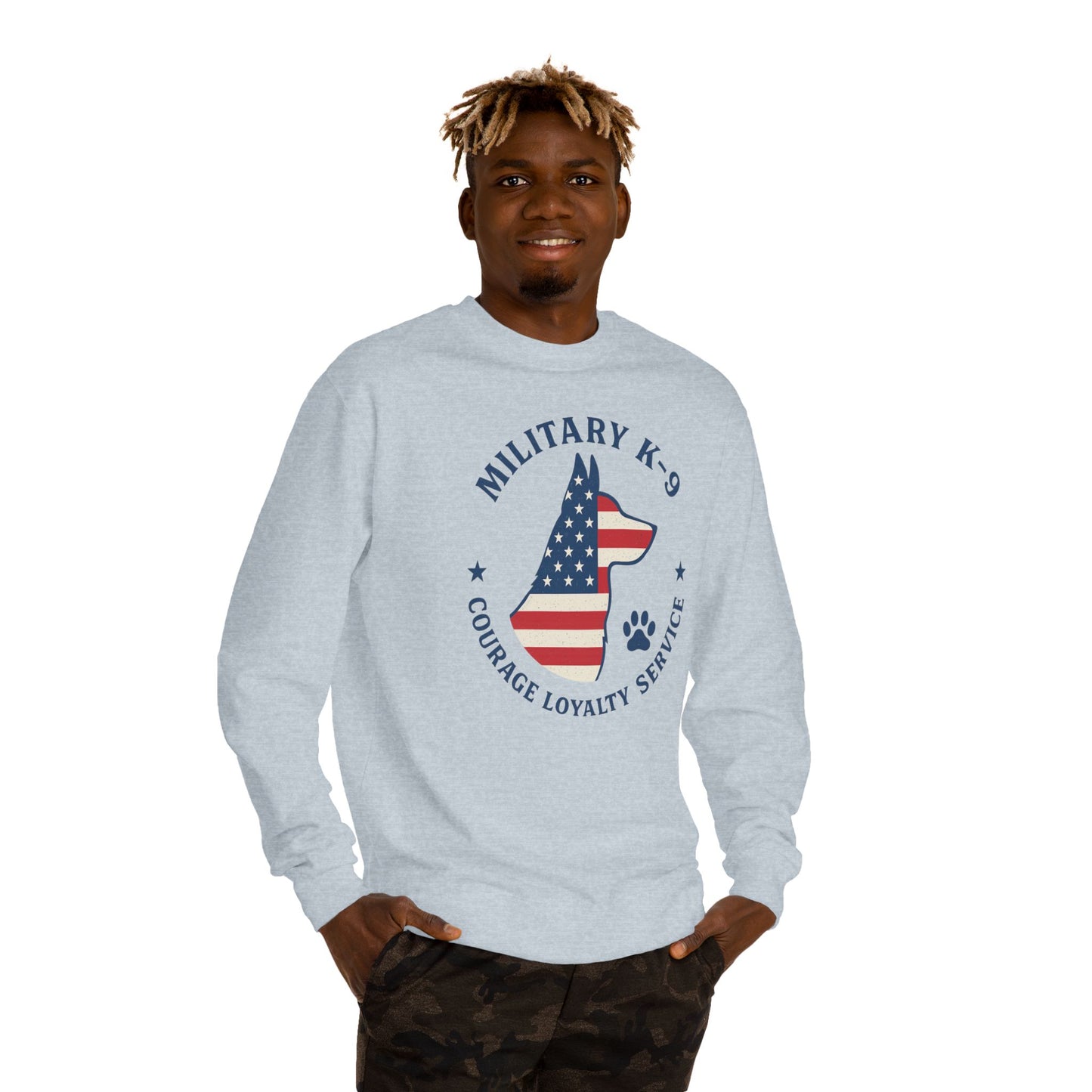 Military K9 Crewneck Sweatshirt