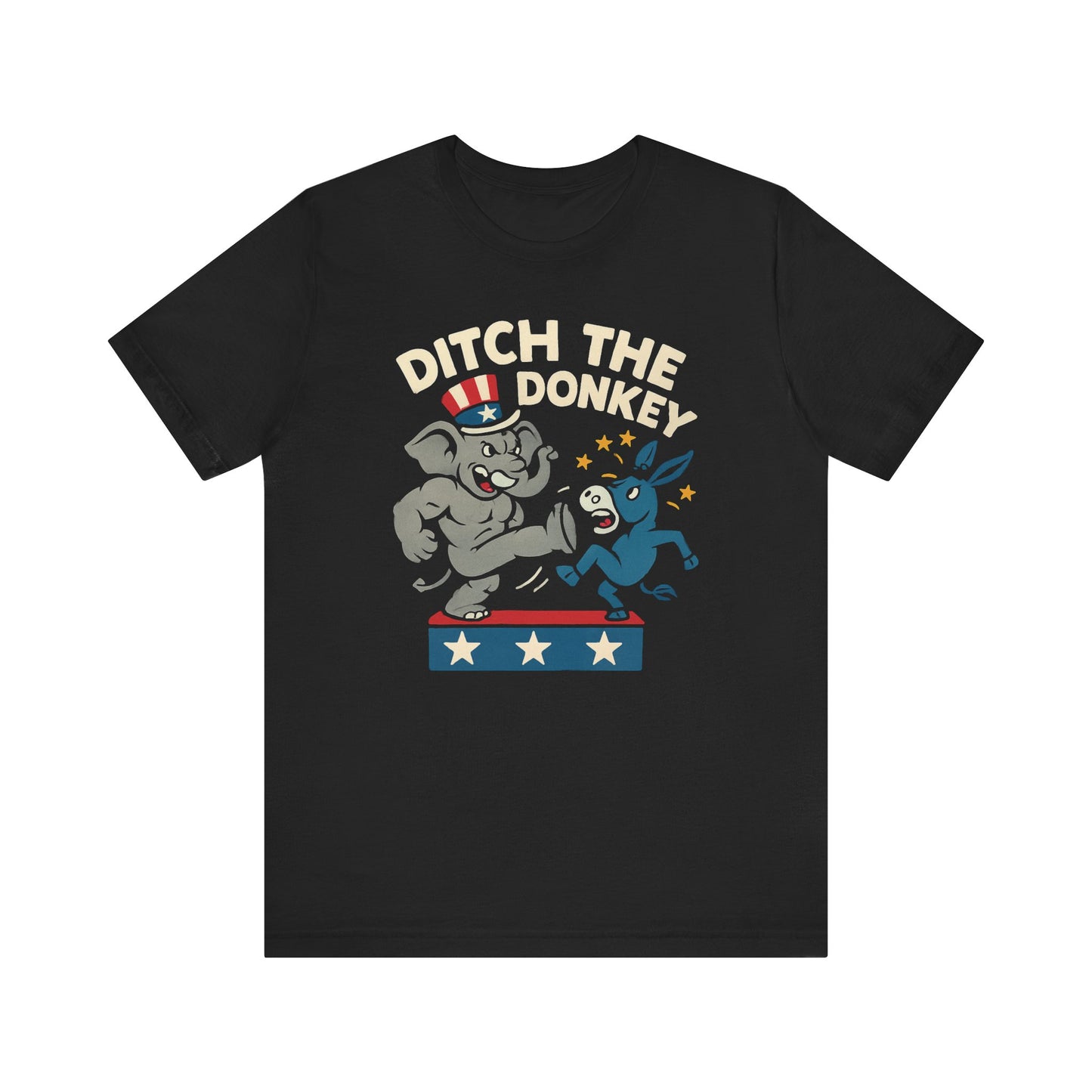 Ditch the Donkey Tee, Unisex Short Sleeve Graphic Shirt, Election Day Outfit, Party Shirt, Political Gift