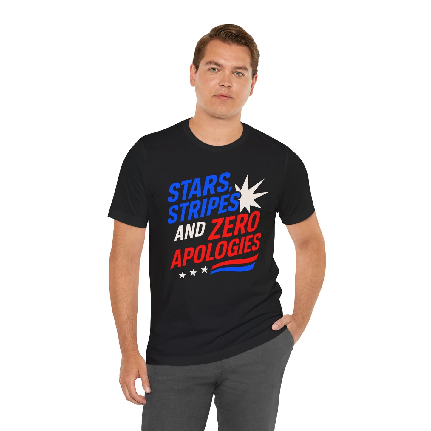 Stars, Stripes, and Zero Apologies tee
