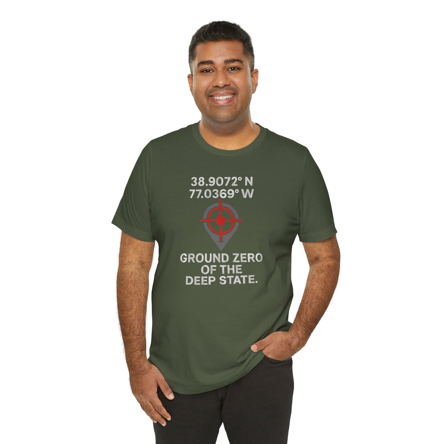 Deep State Coordinates Unisex Tee, Casual Graphic Tee, Unique Gift