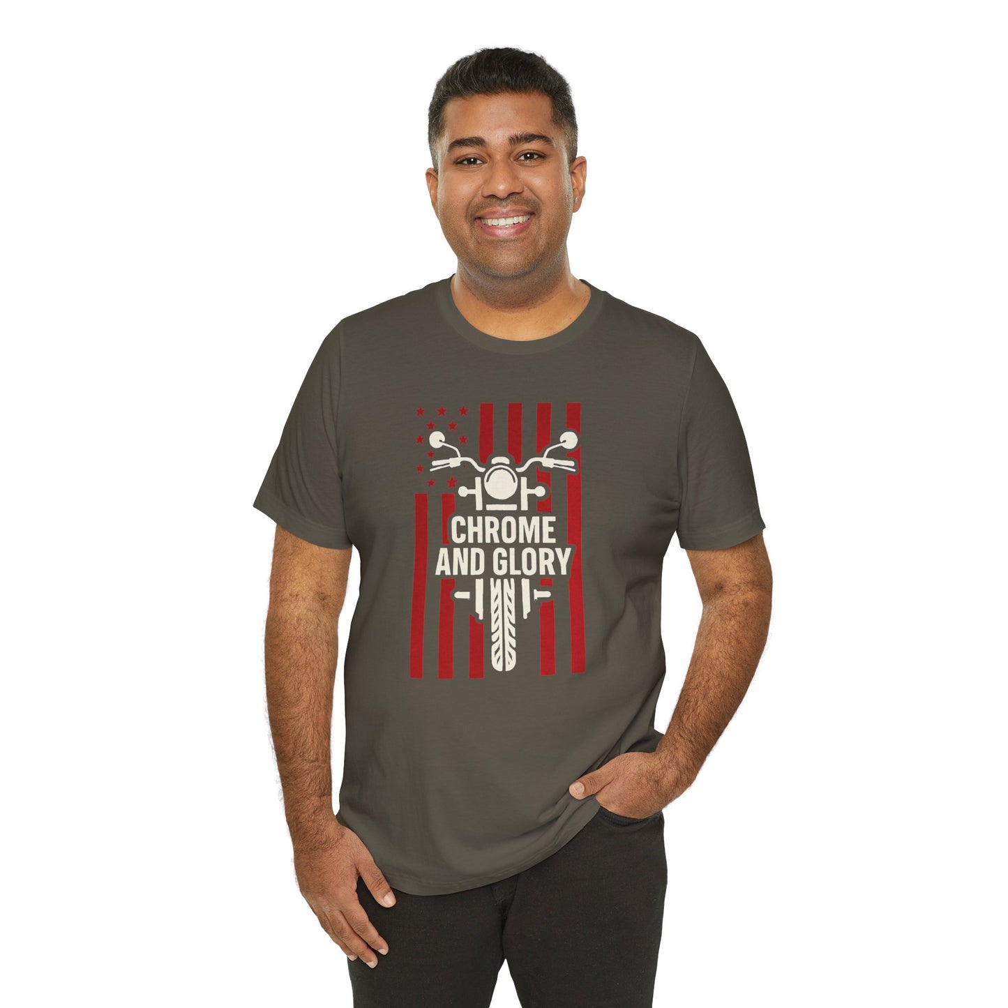 Chrome & Glory Patriotic Graphic Tee - Unisex Jersey Short Sleeve Shirt