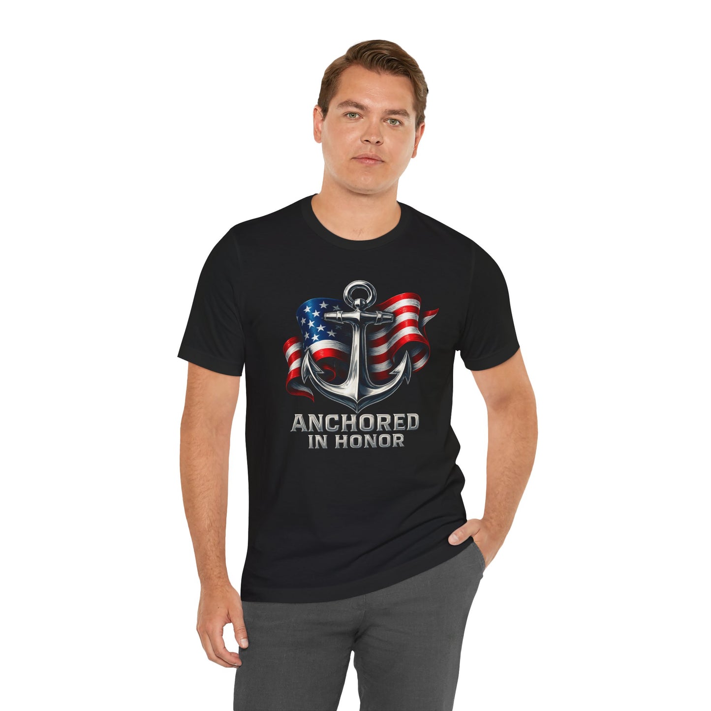 Navy Support Tee - Unisex Jersey Short Sleeve