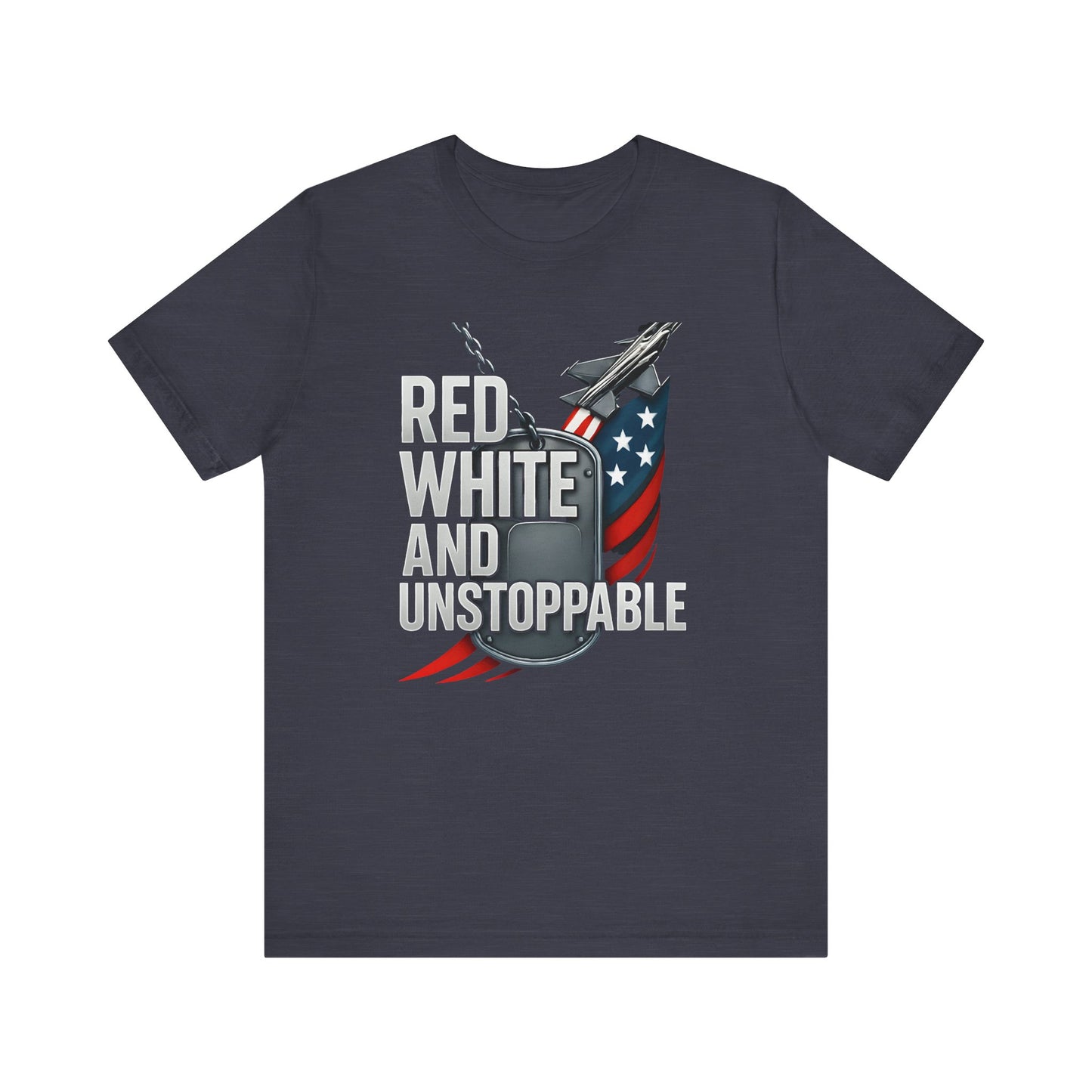 Red, White, and Unstoppable Graphic T-Shirt