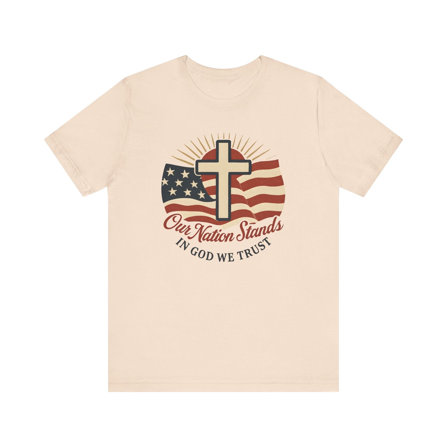 Faith & Freedom Tee: Patriotic Short Sleeve Shirt, Christian Apparel, Independence Day Gift, Memorial Day T-Shirt, US Flag Tee