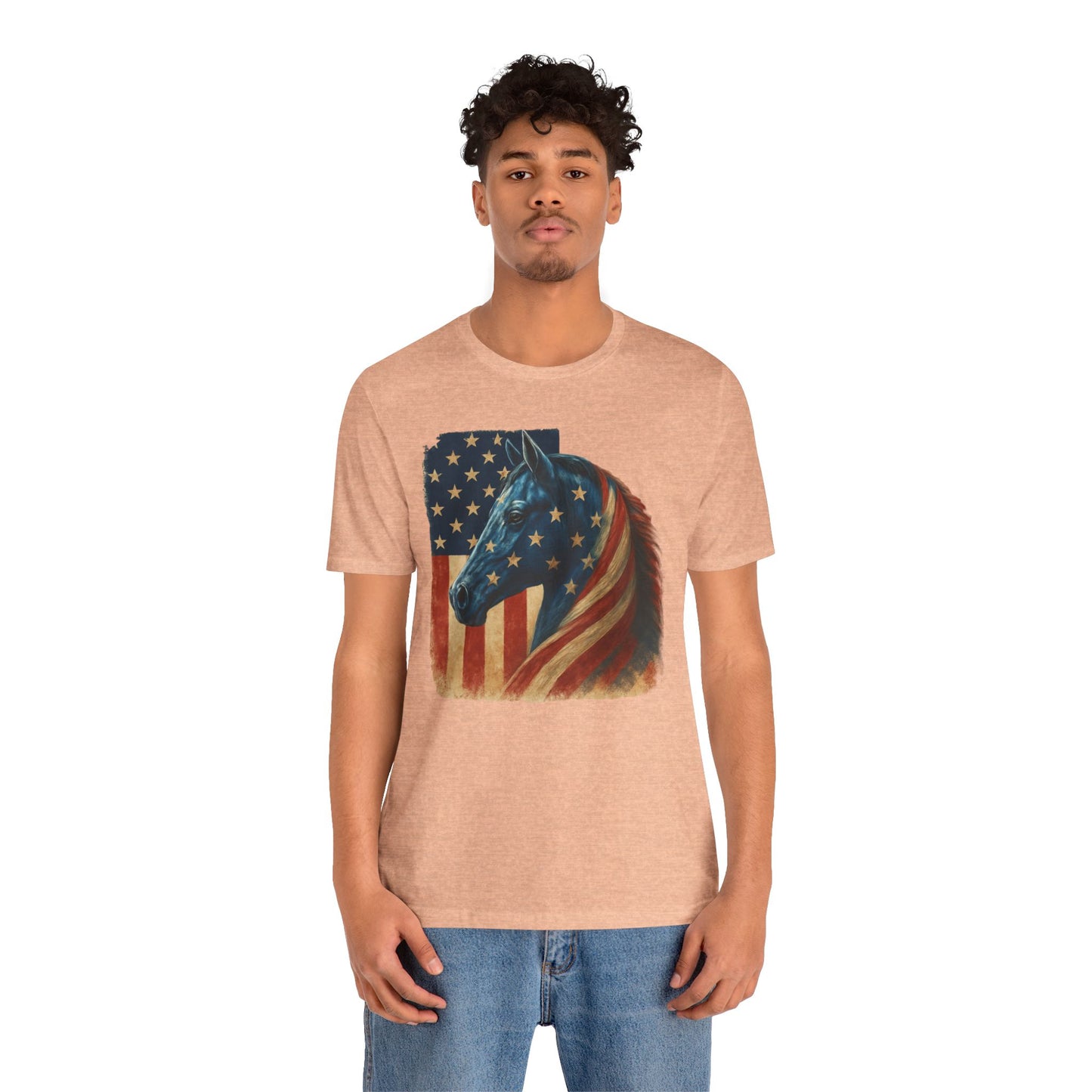 Patriotic Horse Lover T-Shirt — USA Equestrian Tee