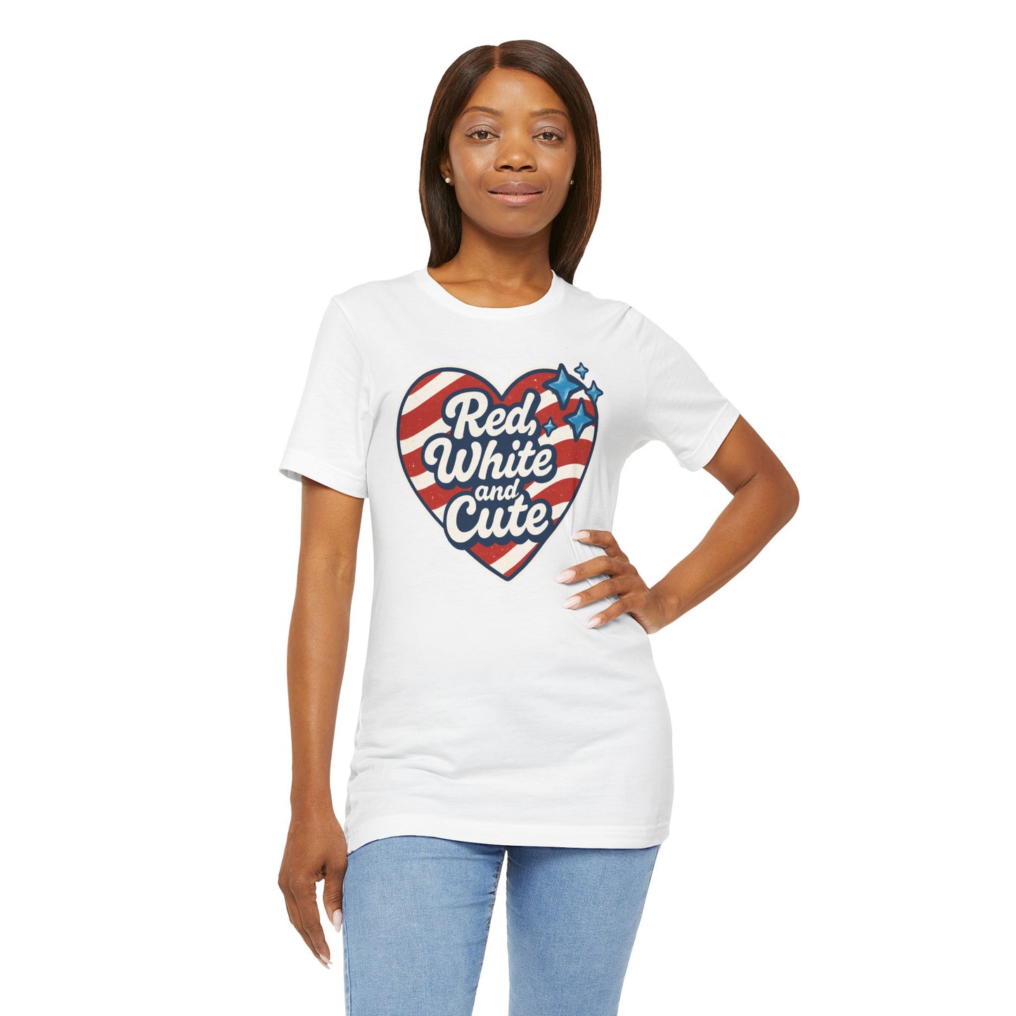 Red, White and Cute Patriotic Summer Shirt