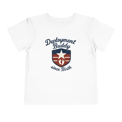 Toddler Deployment Buddy Tee, Cute Kids Shirt, Gift for Military Families, Birthday Outfit, Deployment Celebration Tee