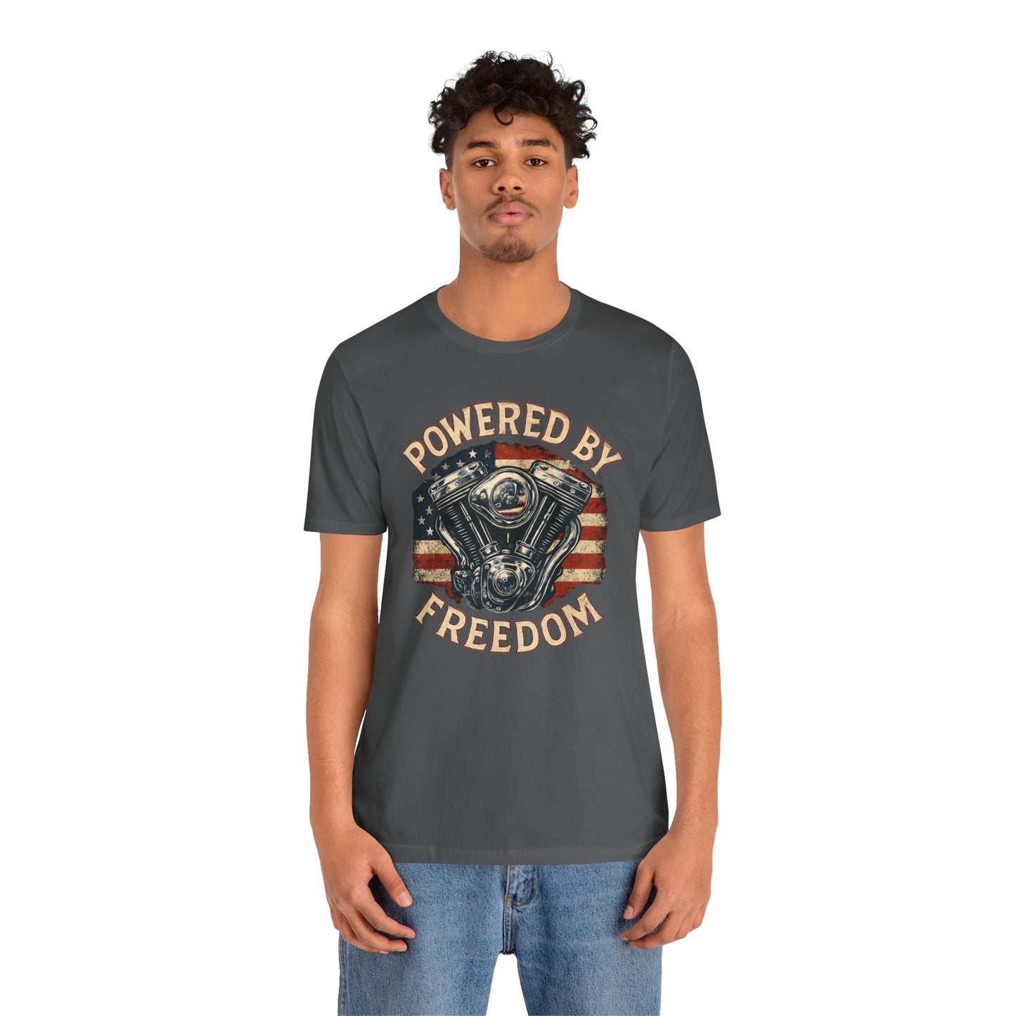 Bikers Patriot Powered By Freedom - Unisex Jersey Short Sleeve