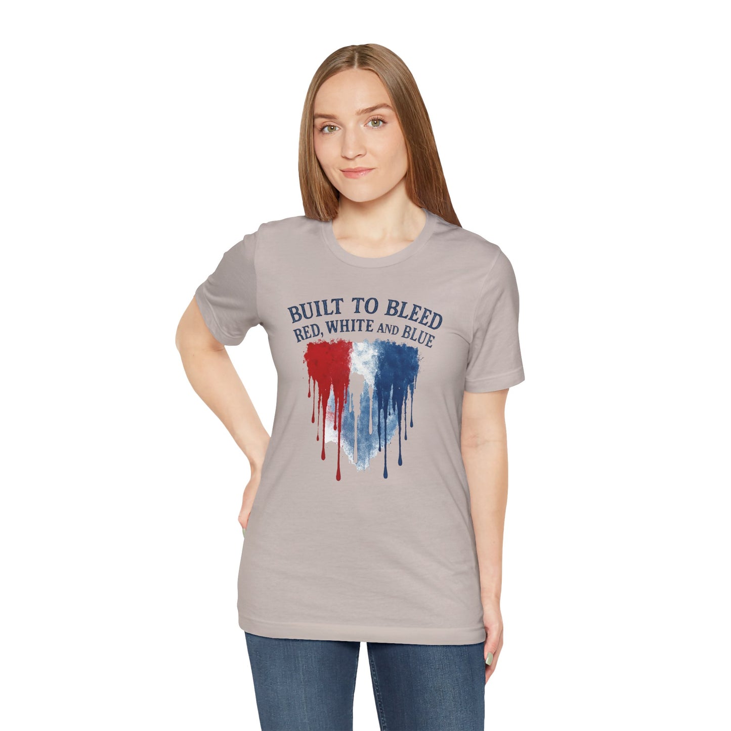 Built to Bleed Red White and Blue Shirt, Americana Tee