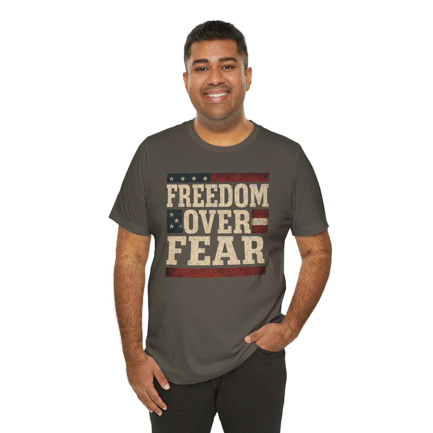 Freedom Over Fear Graphic Design Shirt