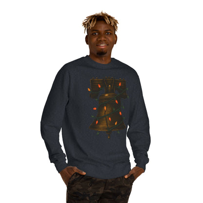 Lights & Liberty Bell Christmas Crewneck Sweatshirt