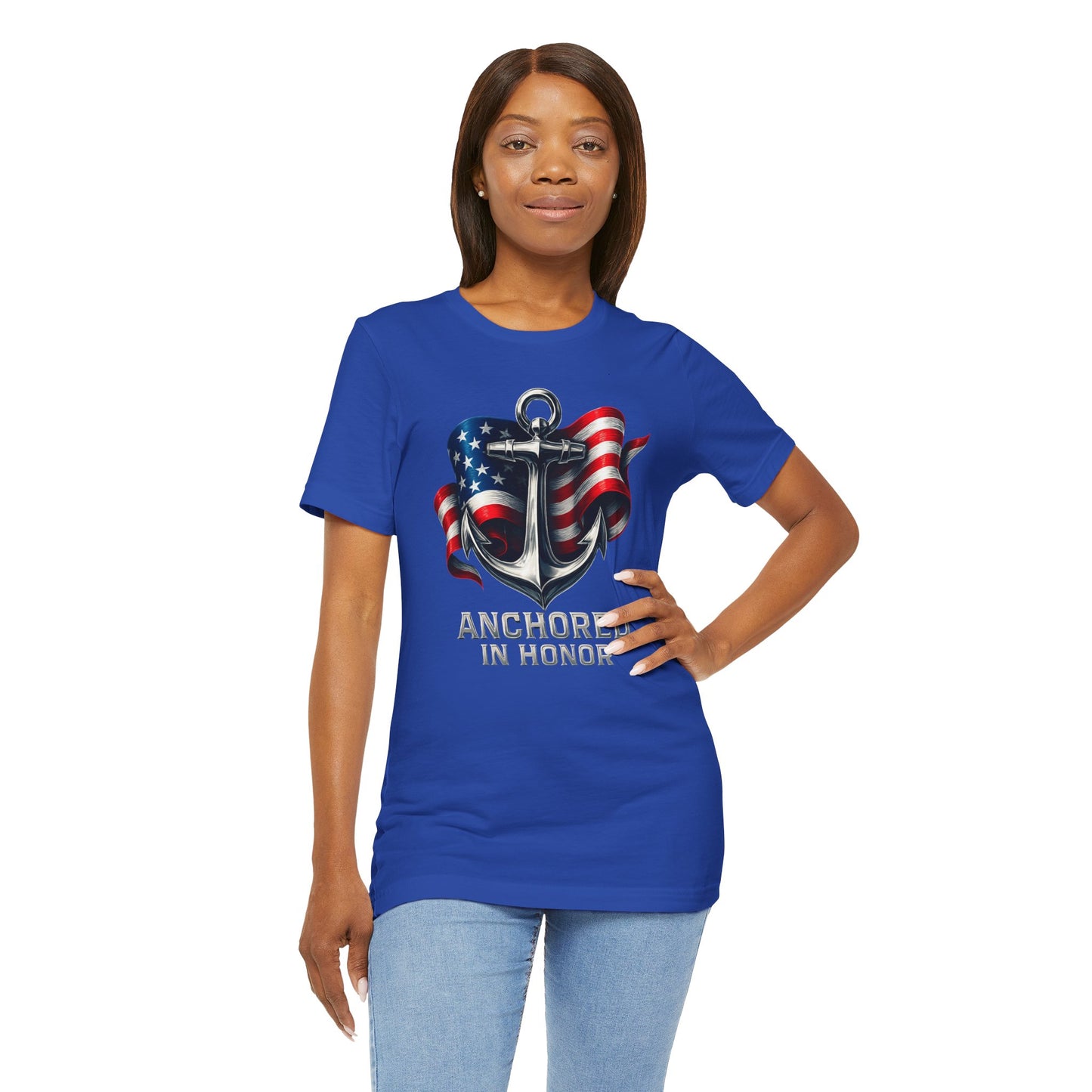 Navy Support Tee - Unisex Jersey Short Sleeve