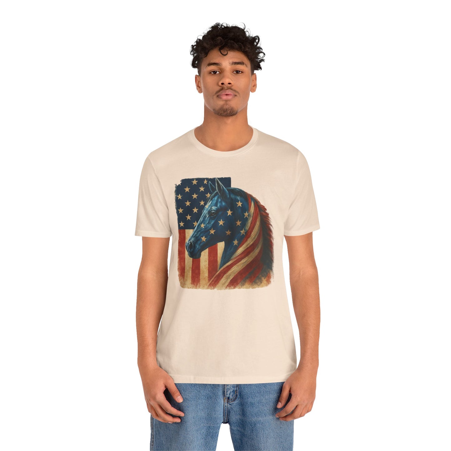 Patriotic Horse Lover T-Shirt — USA Equestrian Tee