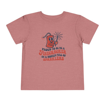 Proud to be a Firecracker Shirt, Kids Summer Apparel Celebration Tee