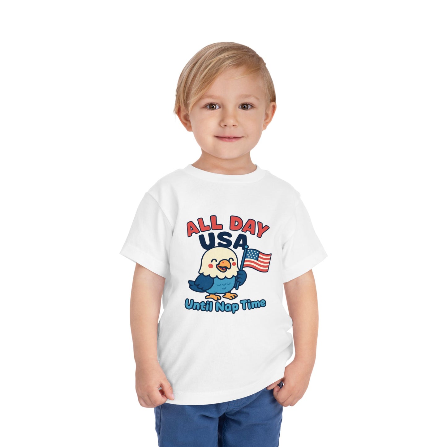 All Day USA Until Nap Time - Cute Kids Shirt