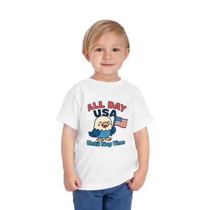 All Day USA Until Nap Time - Cute Kids Shirt
