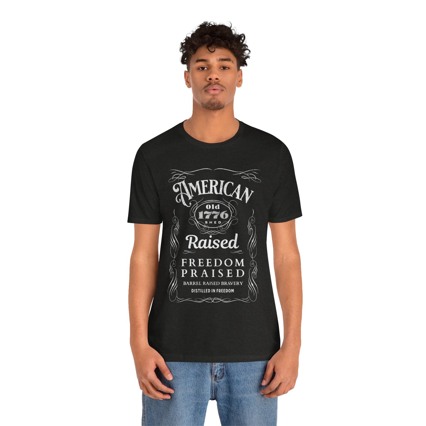American Raised Whiskey Label Nostalgic tee