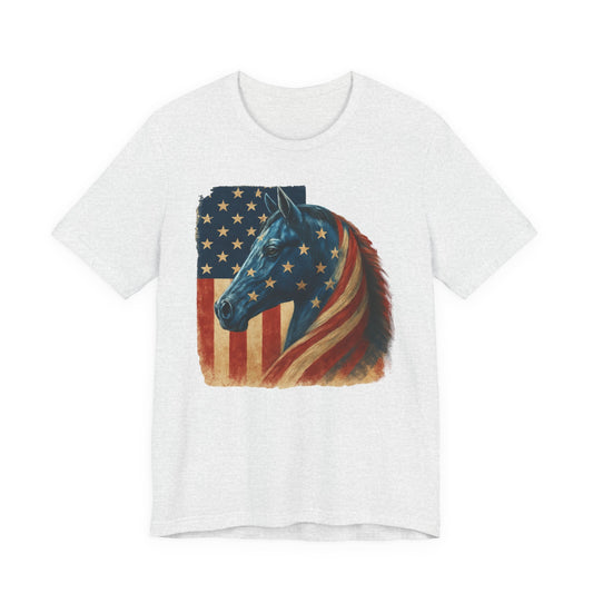 Patriotic Horse Lover T-Shirt — USA Equestrian Tee