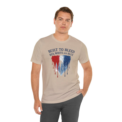 Built to Bleed Red White and Blue Shirt, Americana Tee