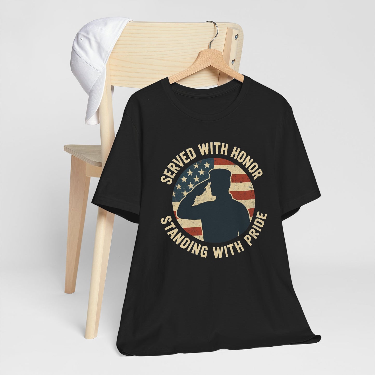 Served with Honor  American Flag Tribute T-Shirt