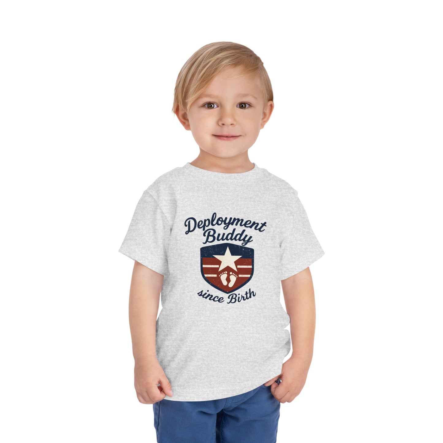 Toddler Deployment Buddy Tee, Cute Kids Shirt, Gift for Military Families, Birthday Outfit, Deployment Celebration Tee