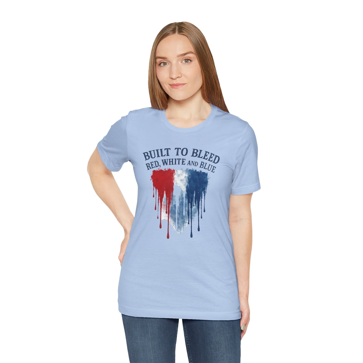 Built to Bleed Red White and Blue Shirt, Americana Tee